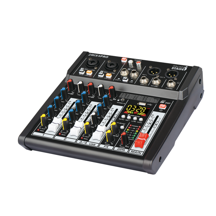 Mixer Audio con Lettore, Registratore ed Effetti  2MIX4 PRO
