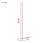 Supporto per microfono 870-1500 mm, con contrappeso - 3/8 filetto